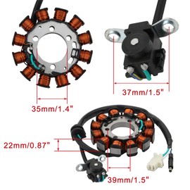 WOOSTAR 12 Coil 3 Wire Magneto Stator Replacement for 2013-2018 CRF110F OEM 31120-KYK-911