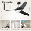 TAVZAKE Ceiling Fans with Lights, 42 inch Low Profile Ceiling