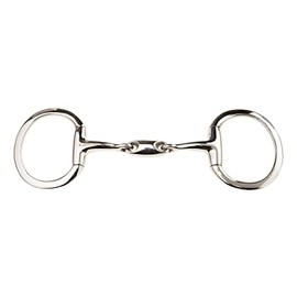 JP Korsteel Stainless Steel Oval Link Eggbutt Snaffle Bit, 5"