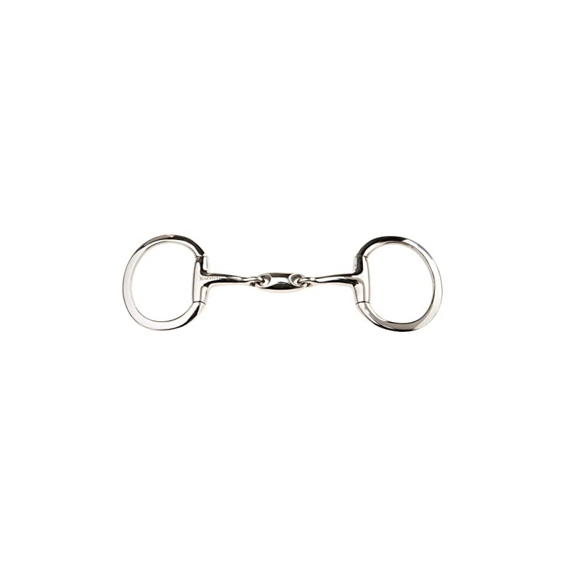 JP Korsteel Stainless Steel Oval Link Eggbutt Snaffle Bit, 5"