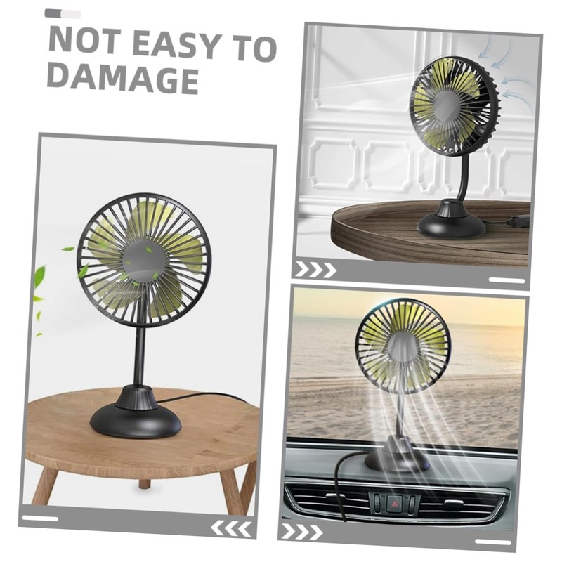 Alipis Mini Portable Car Fan Versatile Cooling for Cars and