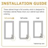 Furniware 10 Pcs Slide-on 35mm Kitchen Cabinet Wardrobe Door Hinge,110