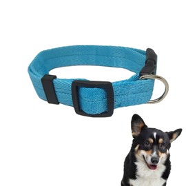 Benixmidart Nylon Dog Collar, Adjustable Collar For Dogs with Buckle& Leash Attachment Ring, Pet Collar for Small Medium Large Dogs (L)