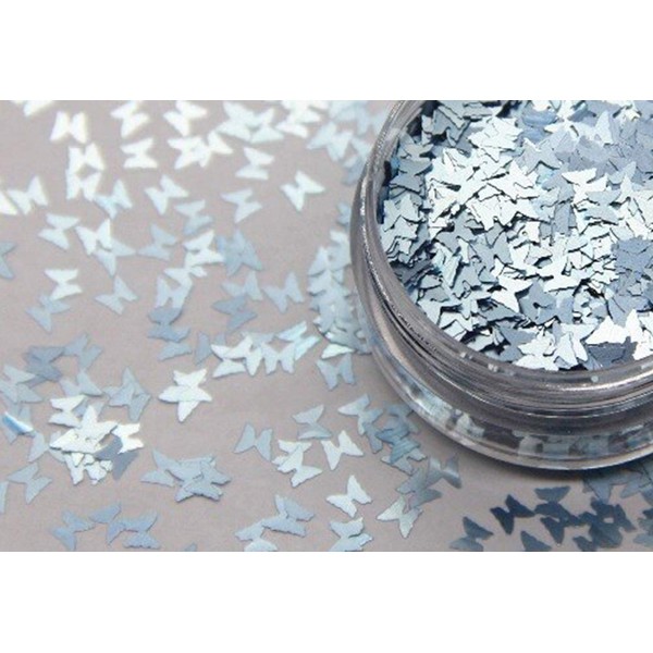 Nail Art Metallic Lustre Butterflies 3mm 2g (105 Blue Diamond)