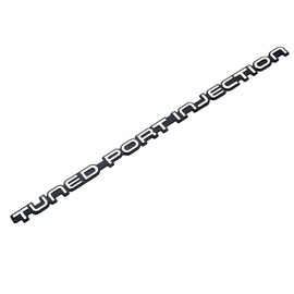 1Pc Camaro 1982-1992 Tuned Port Injection Rear Bumper Emblem 3D Badge Nameplate Sticker (Silver Black)