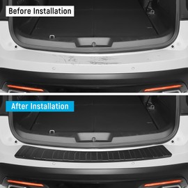 ZZEQYG Bumper Protector ABS Material for Ford Explorer 2011 2012 2013 2014 2015 2016 2017 2018 2019 Accessories Rear Bumper Guard Trunk Sill Protector