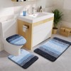 Arotive Microfiber Bathroom Rugs 3 Piece with Toilet Lid Cover,