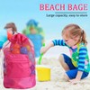 EDLMKM 2 Pcs Large Mesh Beach Bag for Toys Sand
