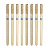 sourcing map 8pcs 120-140 Grits Diamond Grinding Bit 2.5mm Cylindrical
