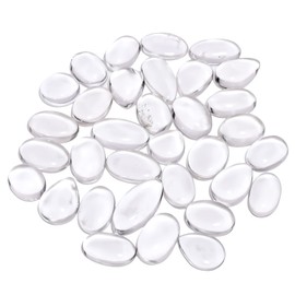 GEMKORA 50 carats Natural Crystal Quartz Gemstones Wholesale Cabochons Lot, Jewelry Making Loose Gemstone, Polished Gems, DIY, Wire Wrapping, Healing Crystals, Bulk Gemstone Deal, 3 to 4pcs