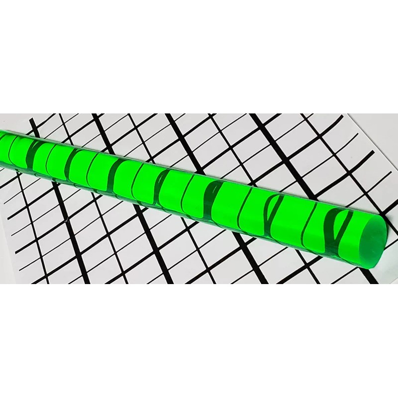 Best Acrylics 1 PC 3/4" DIAMETER CLEAR GREEN FLUORESCENT ACRYLIC