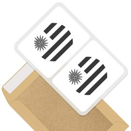 Rectangle Stickers (Set of 2) 10cm - America Montevideo Flag Uruguay Laptop Tablet Luggage Scrapbook #41821