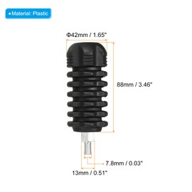 PATIKIL Archery Compound Bow Stabilizer, 2 Pack Rubber Dampener Extension for Recurve Bow Shooting, Black