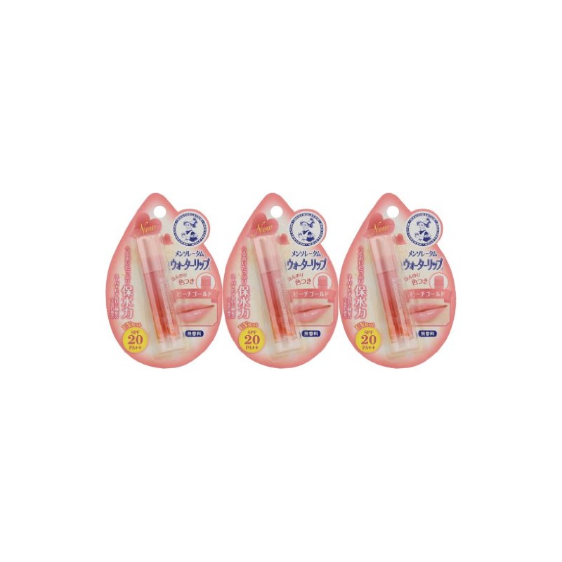 Mentholatum Water Lip Peach Gold 4.5g Set of 3