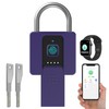 Padlock Fingerprint, Anweller Padlock, Lock with Key, Padlock Weatherproof, Fingerprint