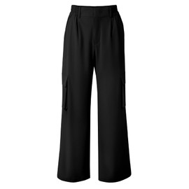 JEKAOYI Cargo Pants for Women Baggy Lightweight High Waisted Hiking Pants for Travel Casual Black