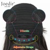 Joedir Short Bob Wig,Straight Black Bob Wig with bangs, 100%