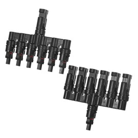 M METERXITY 1-Pair Solar Panel Connector 6 to 1 t Branch Parallel Adapter 6 Way 1500V IP67 Solar Panel Splitter for Parallel Connection Solar Panel Cable Splitter Coupler [M/FFFFFF & F/MMMMMM]