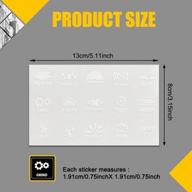 RGOAANC Novelty Stickers for Car or Truck Unused Button, Control Dash Button Stickers, Vehicle Interior Decor Accessories Dash Rocker Console Switch Decals Universal for Most Cars