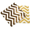 Folat Pink Gold Metallic Napkins Zigzag 33 x 33 cm