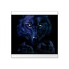 CafePress Midnight Wolf Sticker Square Bumper Sticker Car Decal