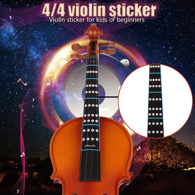 Violin Sticker, Violin Fingerboard Sticker, Removable 4/4 Violin Fiddle Finger