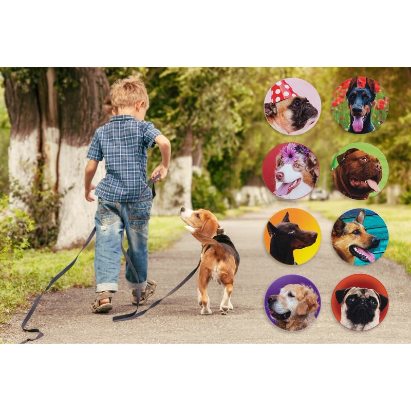 Unbranded Dog Stickers | 1.5" Round | 80 Pack |