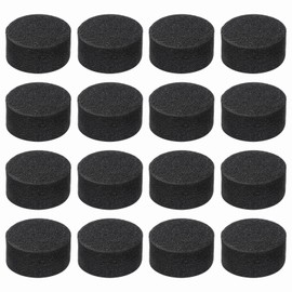sourcing map 16 Pcs Single Sided Speaker Isolation Feet Pads, 15mmx8mm Non Slip Foam Shock Absorption Base Pad Amplifier Stand Feet Mat for Speaker HiFi Home Theater Sound System, Black