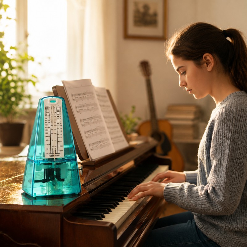 Mechanical Metronome for Music Practice – Wind-Up Rhythm Trainer for