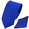 TigerTie - Slim children's tie with pocket handkerchief in unicolour