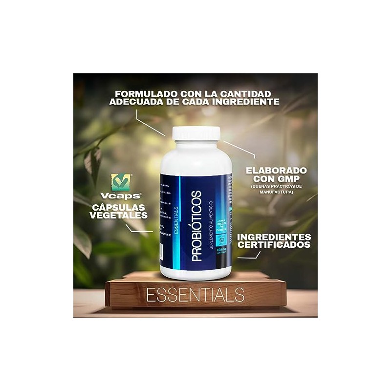 NLS Essentials PROBIÓTICOS Y PREBIÓTICOS Mezcla de 7 cepas Contiene