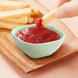 Ronanemon 4.8OZ Unbreakable Wheat Straw Dipping Bowls,Small Prep Bowls, Dip Bowls for Side Dish,Ketchup,Candy, Dessert, Nuts, Party, Dips,Condiments,Sauces, Ingredients,BBQ,Set of 10 (Green)