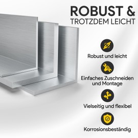 Aluminium Angle Profile, 30 x 15 x 2 mm, 2 m, Non-Isosceles, EN AW-6060