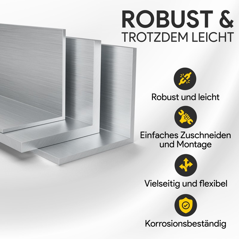 Aluminium Angle Profile, 30 x 15 x 2 mm, 2