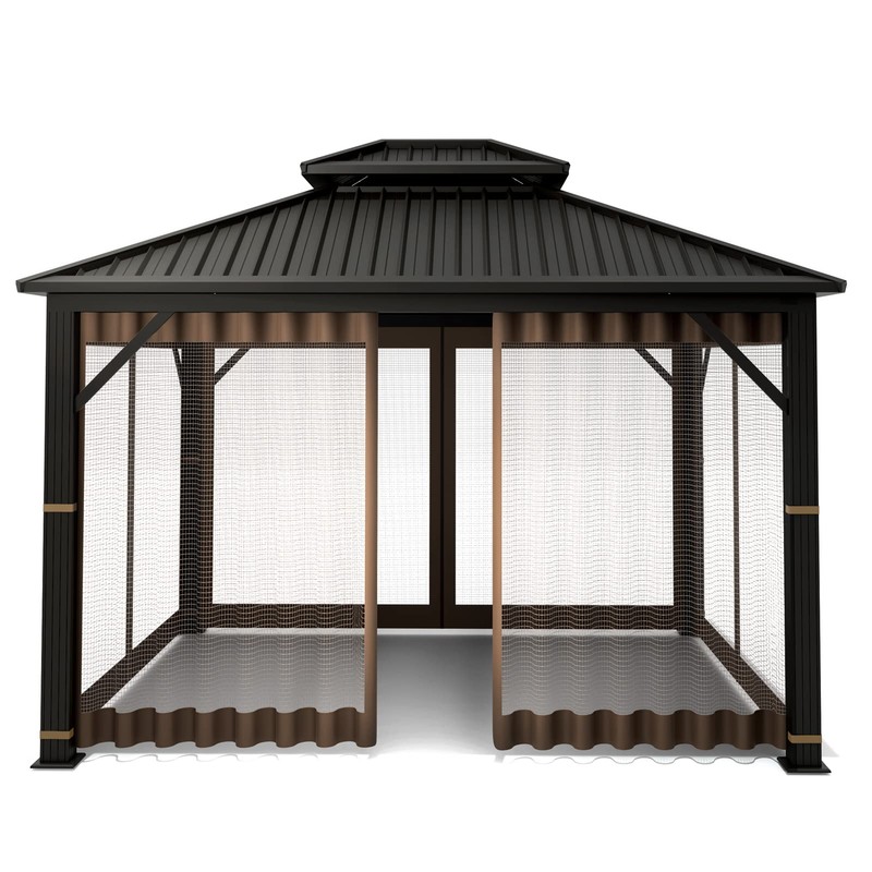 Gazebo Universal Replacement Mosquito Netting – Hugline 10' x 10'