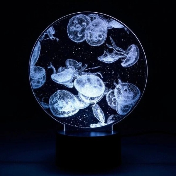 Acrylic LED Light Jellyfish Acrylic ABS Resin USB Touch Sensor