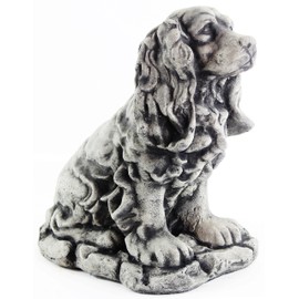 Cocker Spaniel Dog Sculpture Garden Statue Puppy Outdoor Cement Dog Figure Doggy Figurine