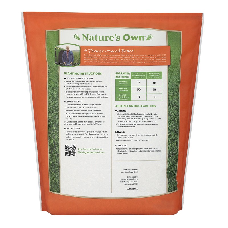 Mountain View Seeds Natures Own Triple Duty Mix Grass Seed,
