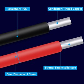 Fermerry 18 AWG Wire Spool Solid Wire 50ft Each 6 Colors Flexible 18 Gauge Hook up Wire Kit Electrical Tinned Copper Wire PVC