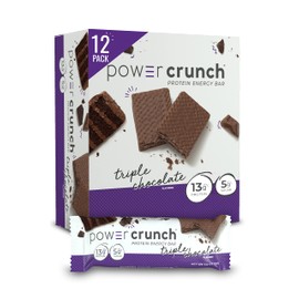 Power Crunch Protein Wafer Bars, High Protein Snacks with Delicious Taste, Triple Chocolate, . Ounce ( Count)