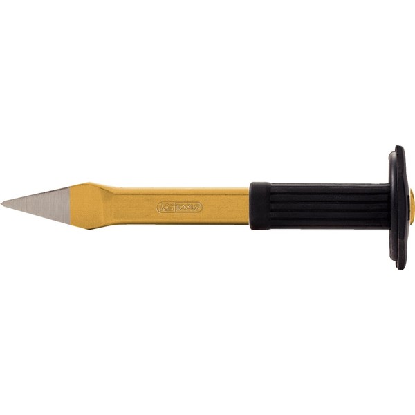KS Tools 162.0294 Cross chisel with hand grip, flat, oval,