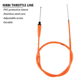 Nibbi 46" Go Kart Throttle Cable - Universal Motorcycle Throttle Cable for Dirt Pit Bike Mini Bike Motocross 125 150 Moped - Orange