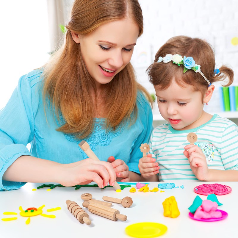 1 Set Wooden Tools Toy for Kids Clay Shaping Tools