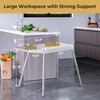 R.W.FLAME Portable Grill Prep Table with Adjustable and Folding Legs,