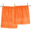 Lashuma Hand Towels Set Orange Clementines, 2 x Terry Towelling