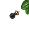 Infinity Decor Ebonised Reeded Preston Wooden Cupboard Knob Interior Furniture