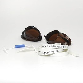 Malmsten Swedish Classic Swimming Goggles | Swedish Goggles | Mounting Set (Smoke)
