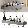 Wall Mounted Storage Shelves for Bathroom Space Aluminium Shower Storage