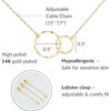 IPINK-Anniversary Necklace for Wife Husband – Two Interlocking Circles Pendant