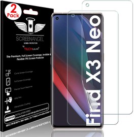 TECHGEAR [2 Pack Screen Protector fits Oppo Find X3 Neo 5G [Screen Angel Edition] [Case Friendly] [Bubble Free] [FULL Screen Coverage] HD Clear Flexible TPU Film